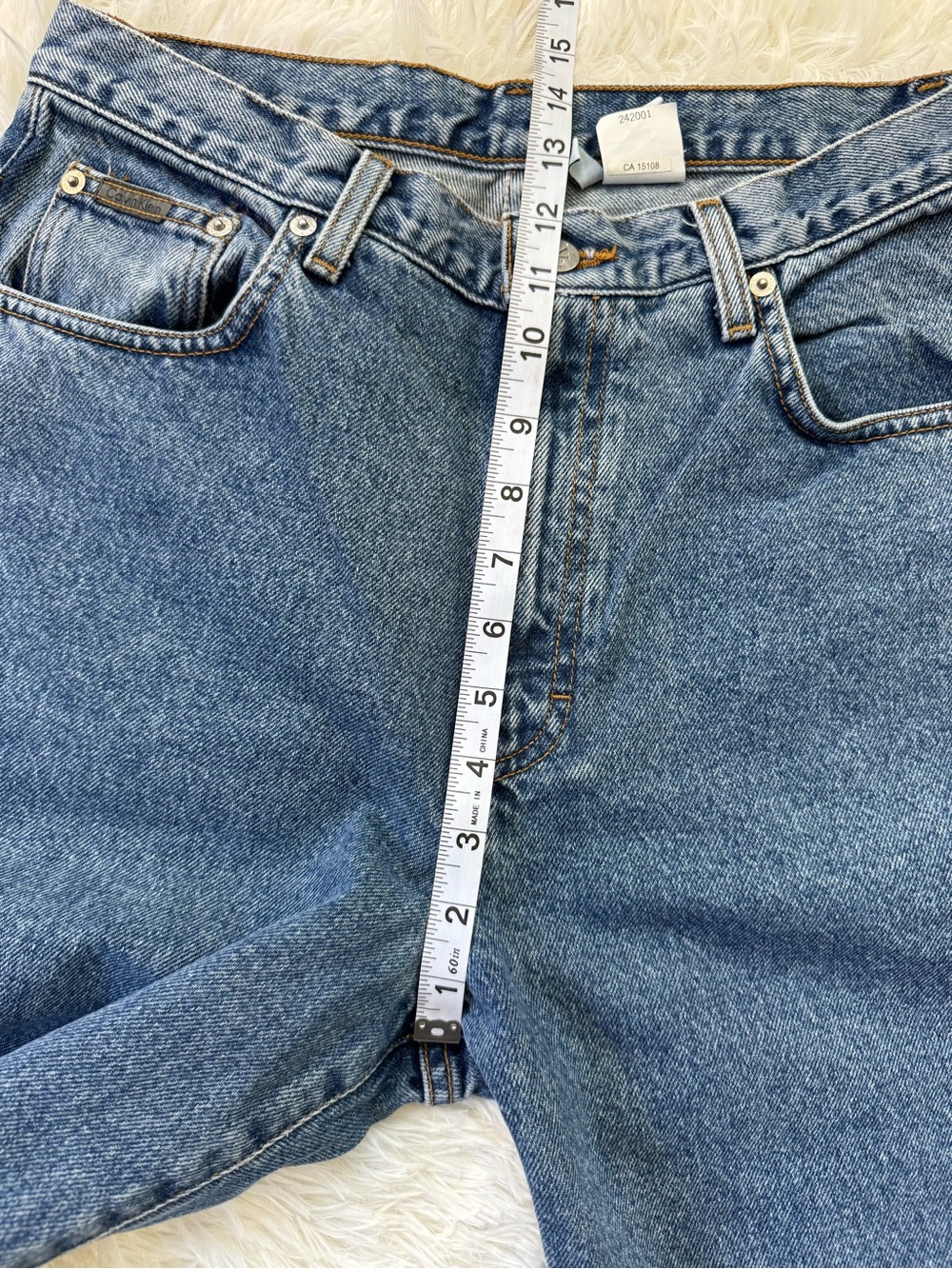 VTG Calvin Klein Classic 5 Pocket Jean Double Stonewash rigid mom jean sz 8/10 - Picture 11 of 13
